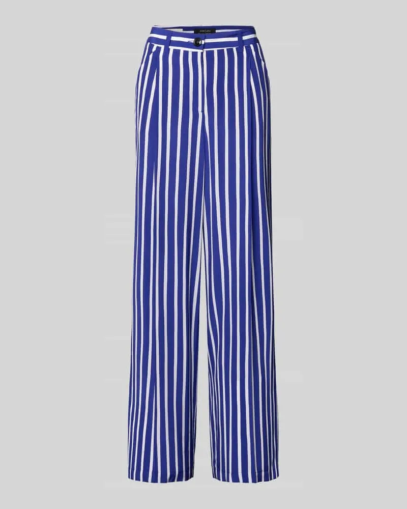 Marc Cain Hose aus Viskose im Allover-Look Royal