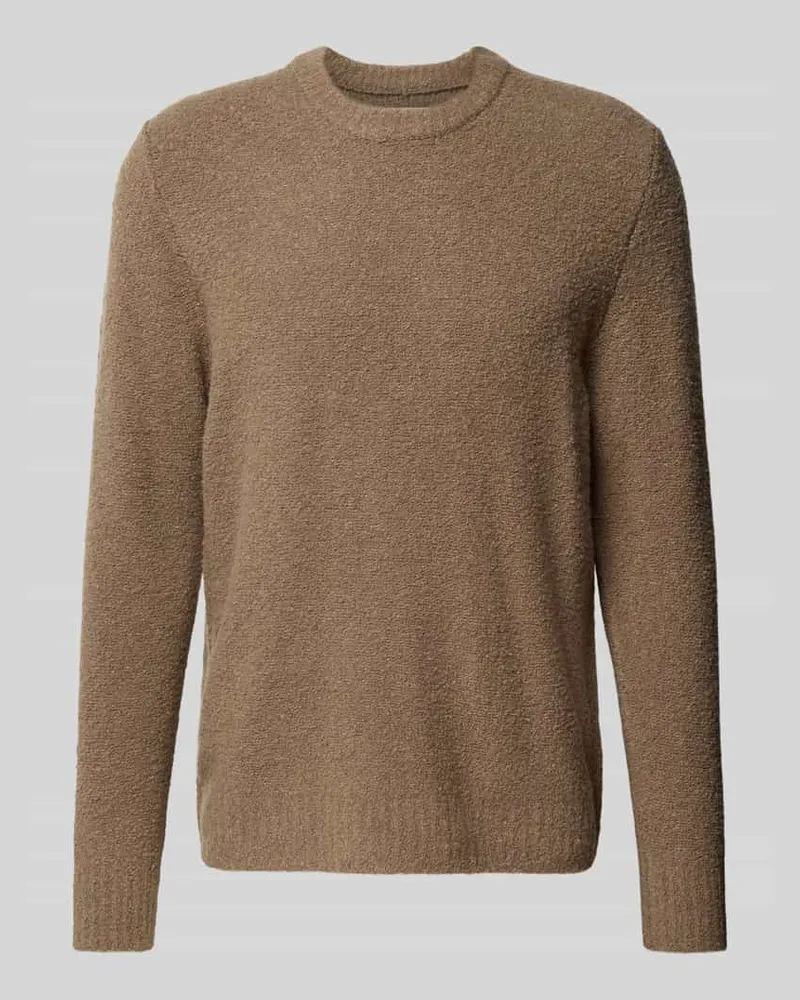 Wood Wood Strickpullover mit Rundhalsausschnitt Modell 'Andy Hellbraun
