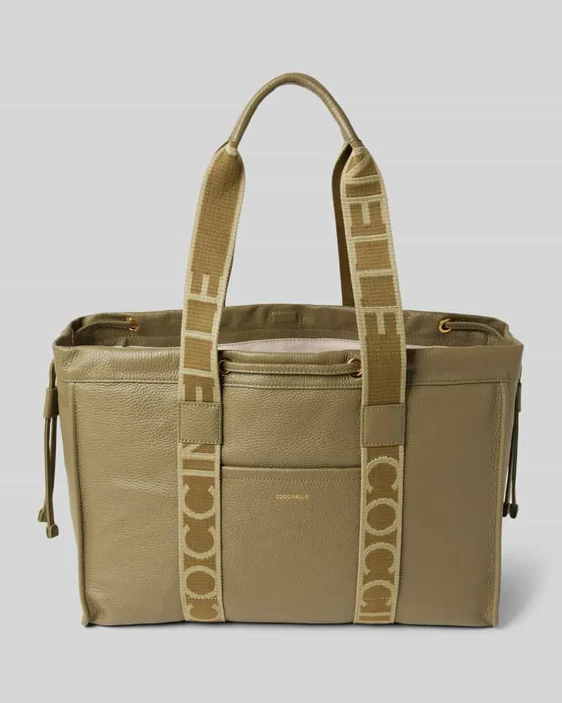 Coccinelle Handtasche mit Label-Details Modell '2DAY SIGNATURE Oliv