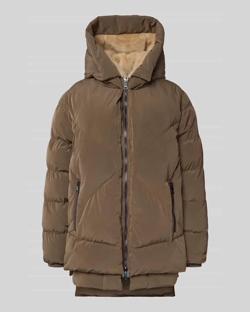 Blonde No. 8 Wintermantel mit Kunstfellbesatz Modell 'FROST Taupe
