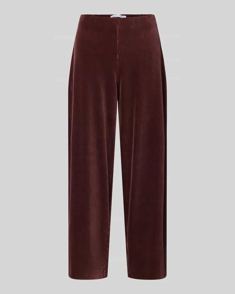 RAFFAELLO ROSSI  Tapered Fit Cordhose aus Baumwoll-Mix Modell 'SALLY Dunkelbraun