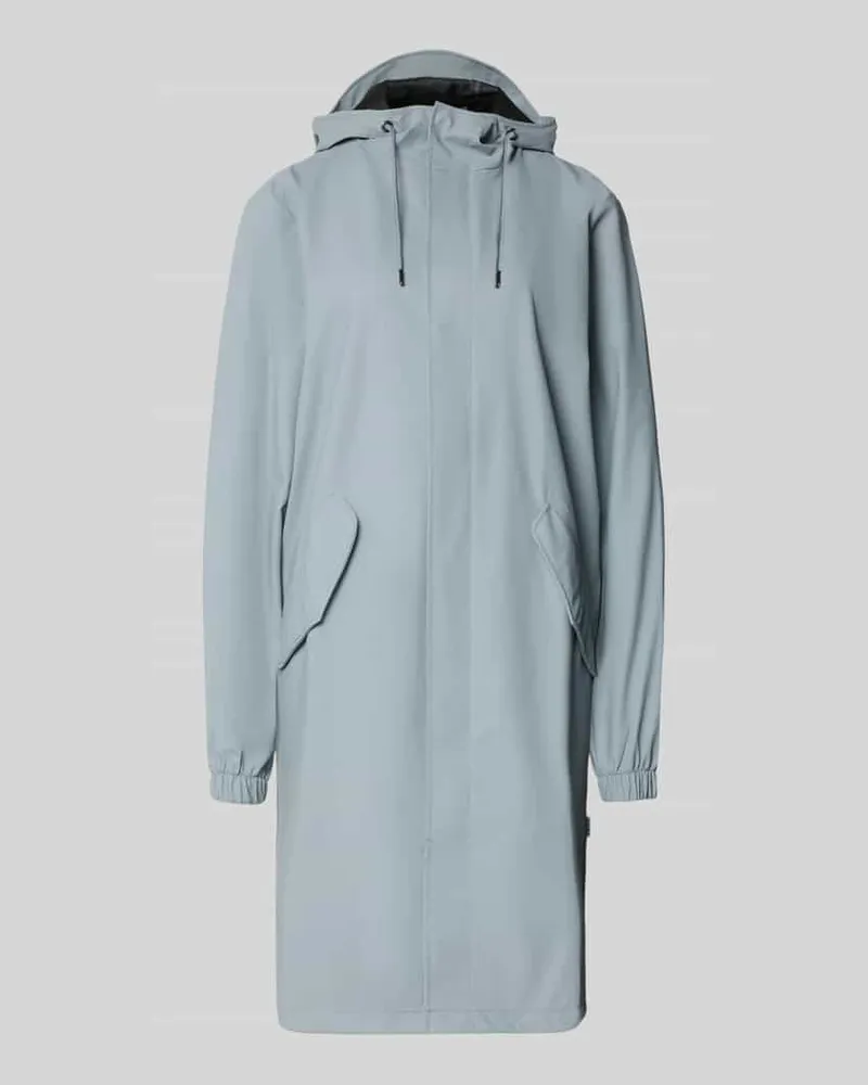 RAINS Regular Fit Parker mit Kapuze Modell 'Fishtail Hellblau
