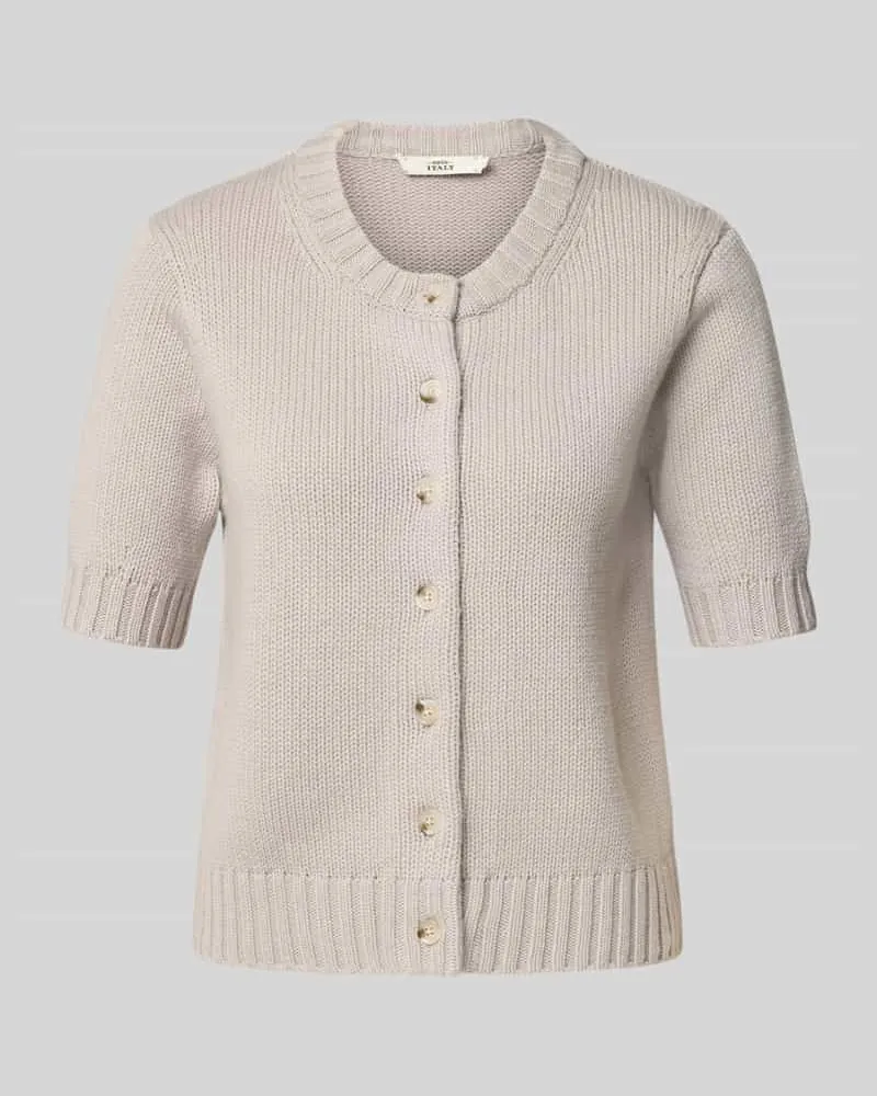 0039 Italy Strickjacke aus Kaschmir-Mix mit 1/2-Arm Modell 'GIULIA Kitt