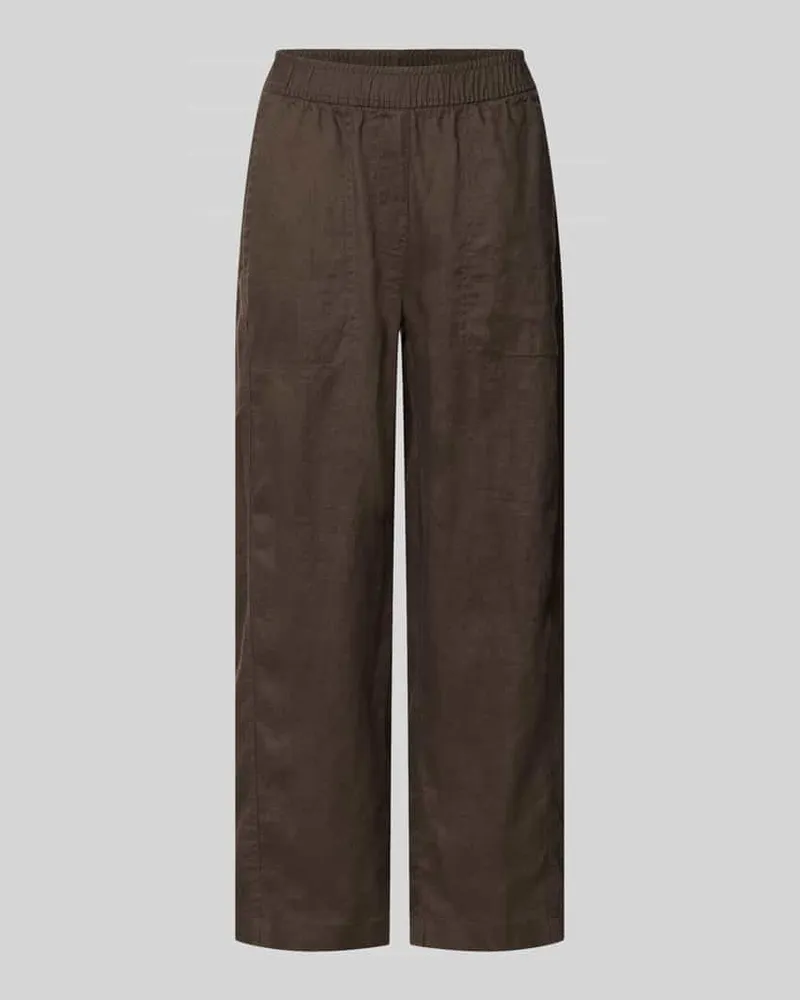 OPUS Leinenhose in verkürzter Passform Modell 'myha linen Khaki