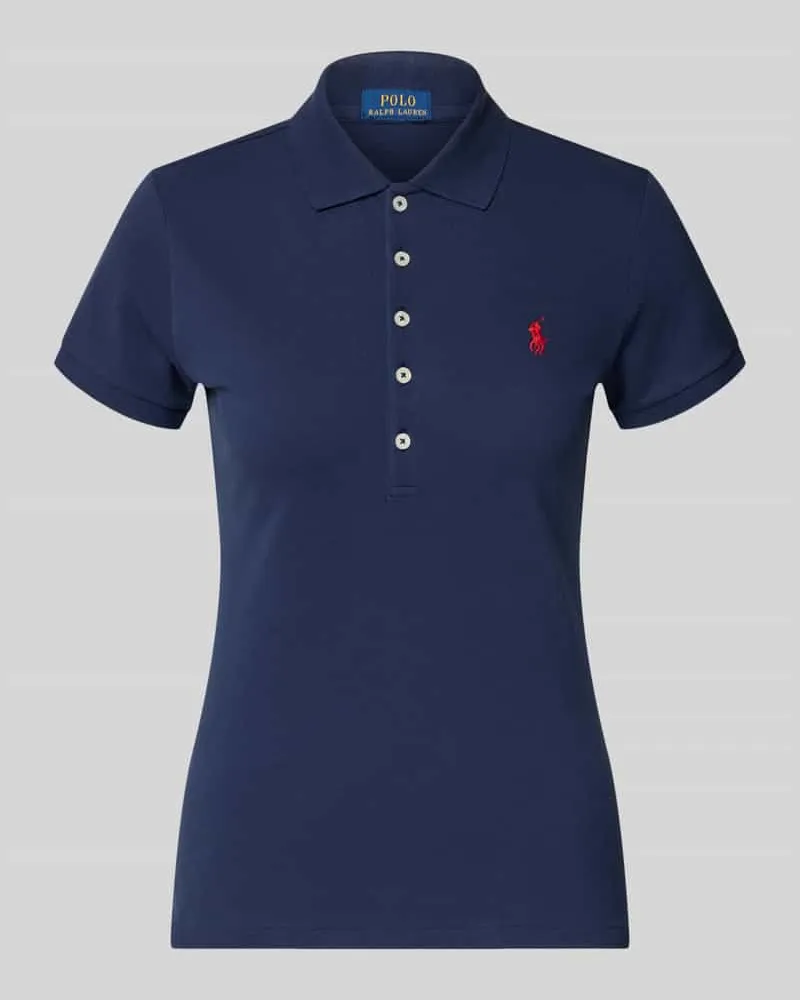 Ralph Lauren Regular Fit Poloshirt aus Baumwoll-Mix Modell 'JULIE Marine