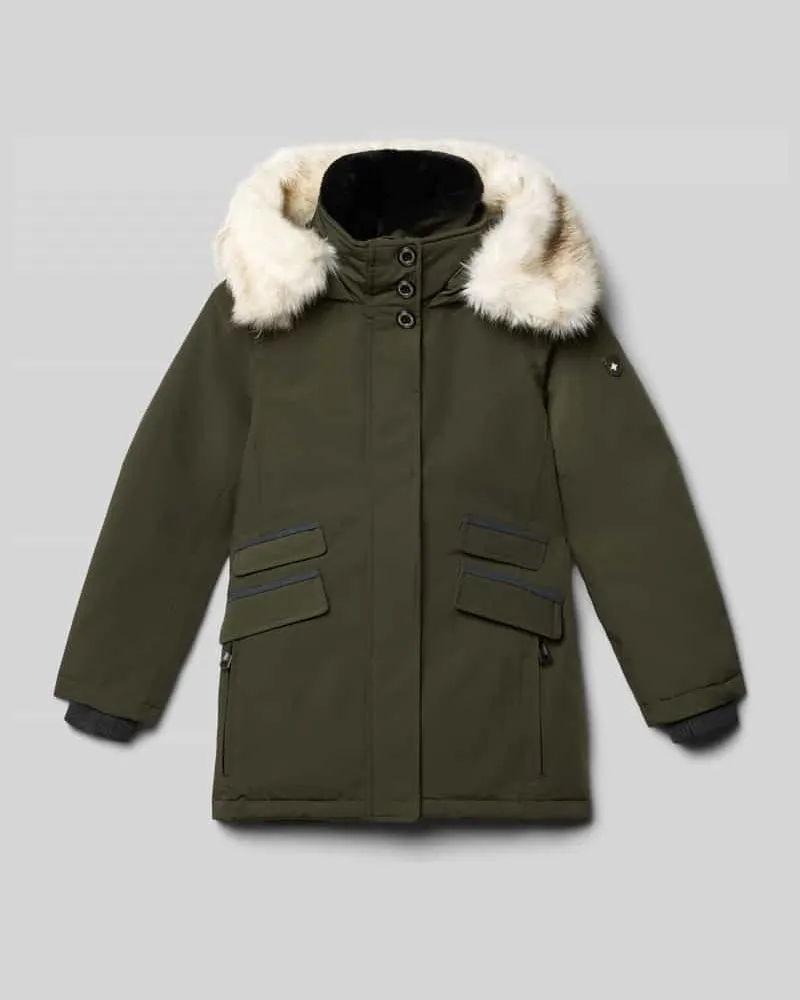 Wellensteyn Regular Fit Parka mit Kunstfell Modell 'Enterprise Oliv