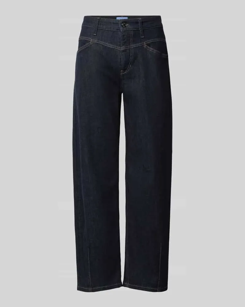 Cambio Barrel Fit Jeans aus Baumwoll-Mix Modell 'ELIN Dunkelblau