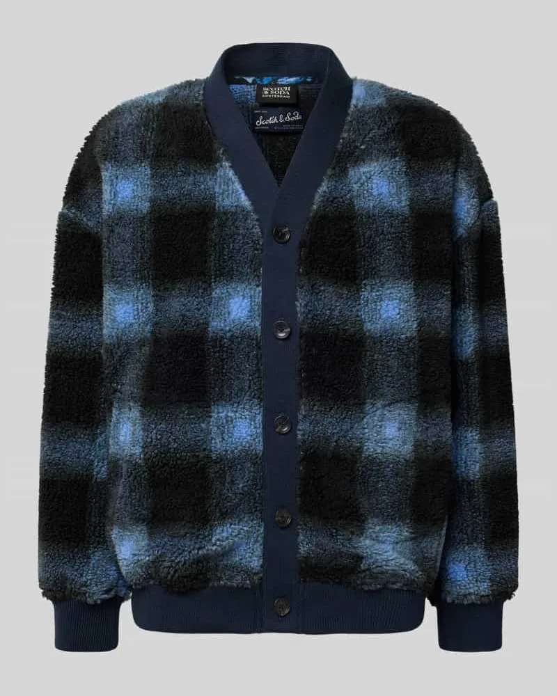 Scotch&Soda Regular Fit Cardigan mit V-Ausschnitt Modell 'Polar Mittelbraun