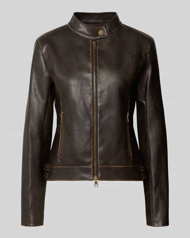 Liu Jo Jacke in Leder-Optik Modell 'Tess Dunkelbraun