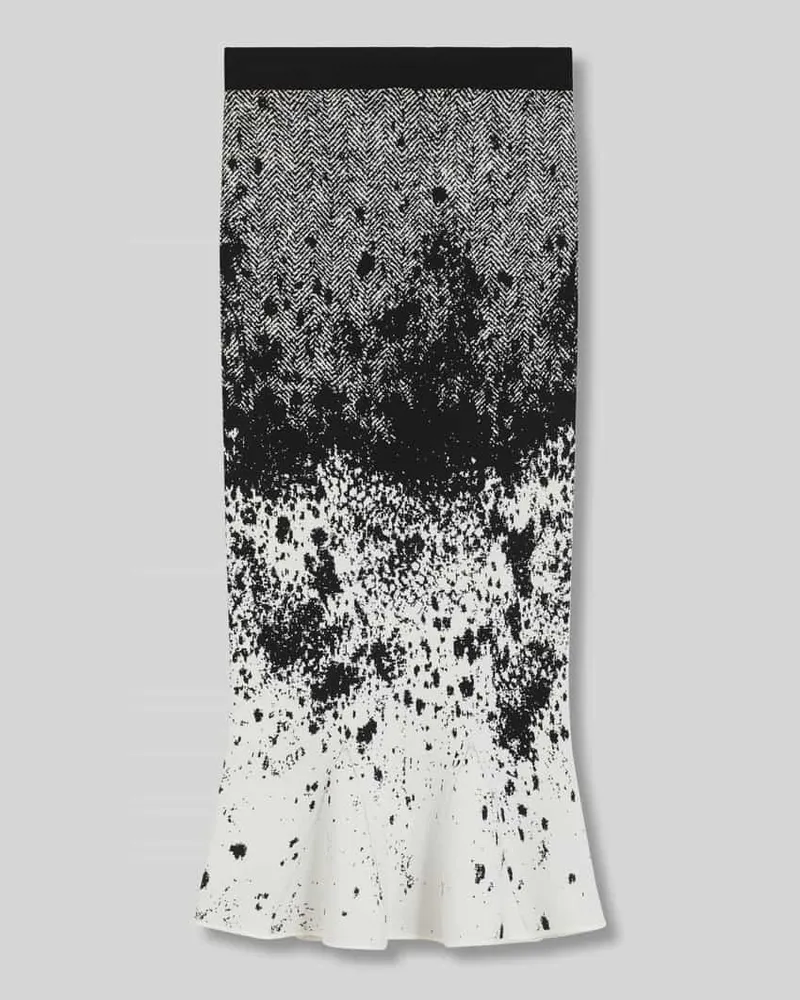 HUGO BOSS Eng anliegender Midi-Rock aus Viskose-Mix Modell 'FORANDINA Black