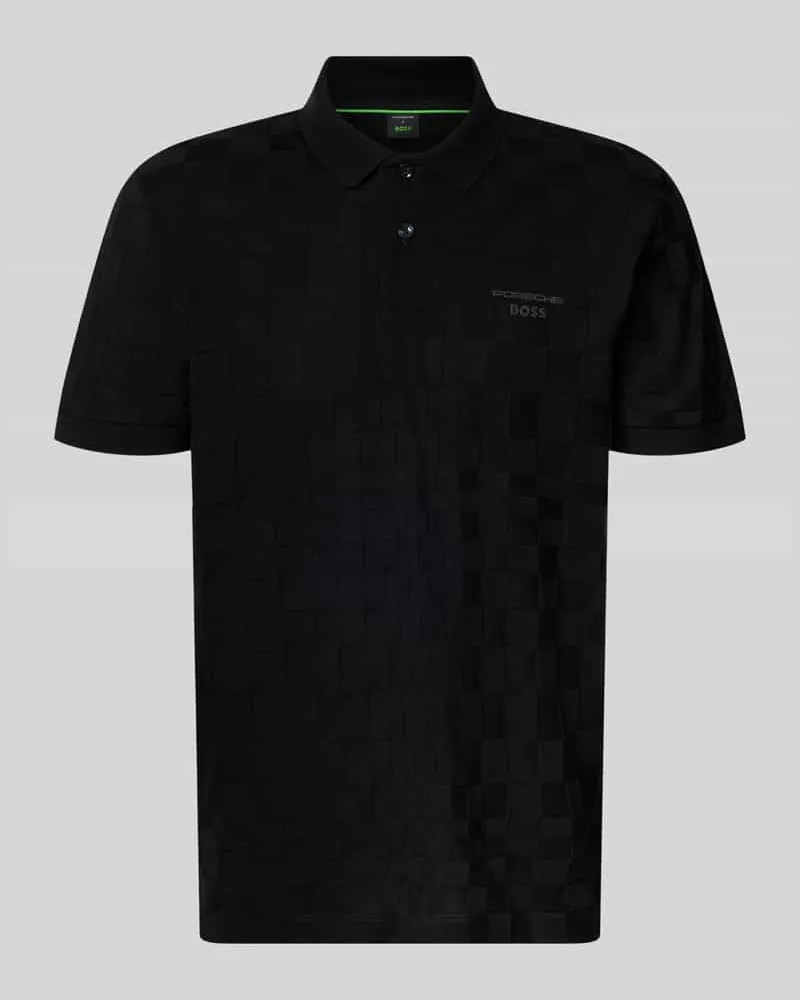 HUGO BOSS Poloshirt aus reiner Baumwolle Modell 'JACQ Black