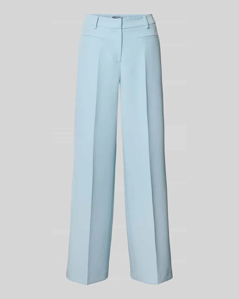 More & More Stoffhose mit Leistentaschen und Bügelfalte Hellblau