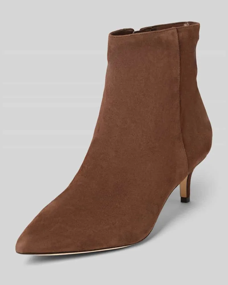 Ralph Lauren Lederstiefeletten mit Pfennigabsatz Modell 'MCKAY Dunkelbraun