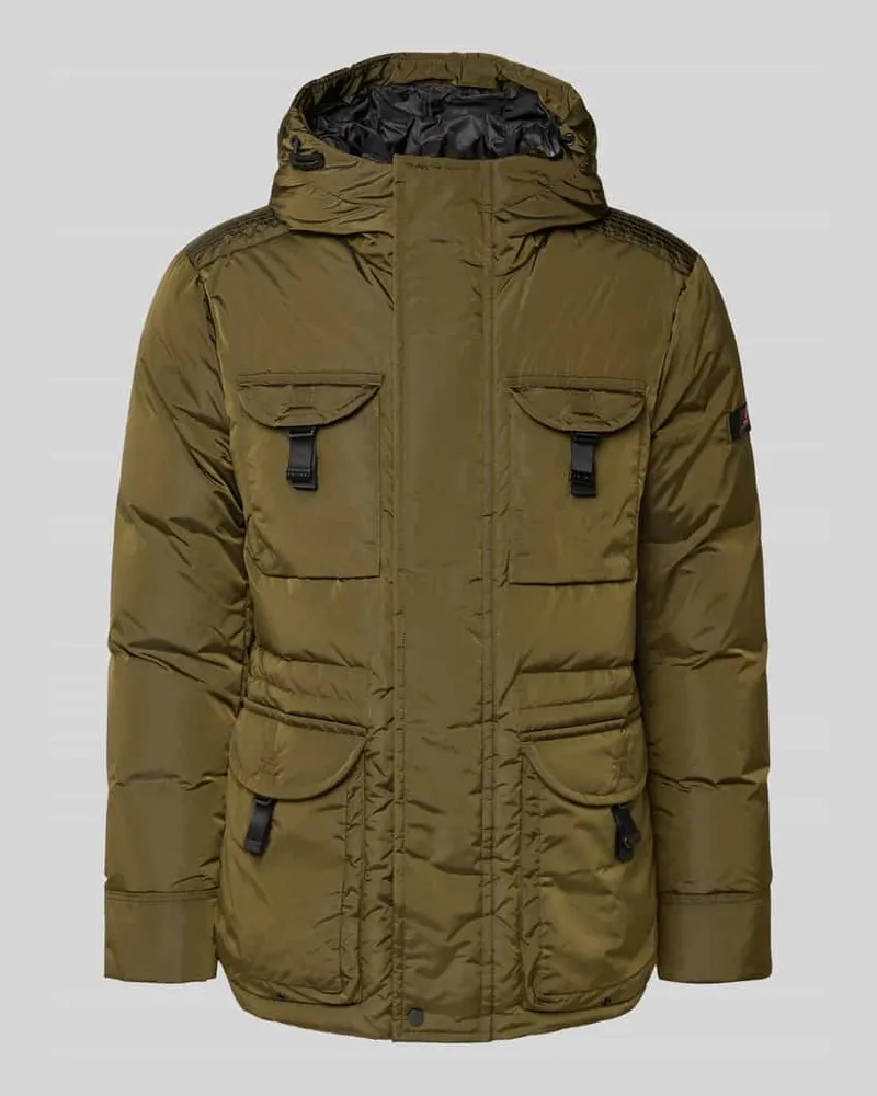 Peuterey Jacke mit verdecktem Reißverschluss Modell 'Aiptek Khaki