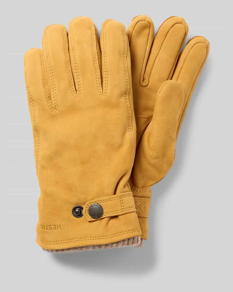Hestra Handschuhe mit Label-Detail Modell 'Bergvik Gelb