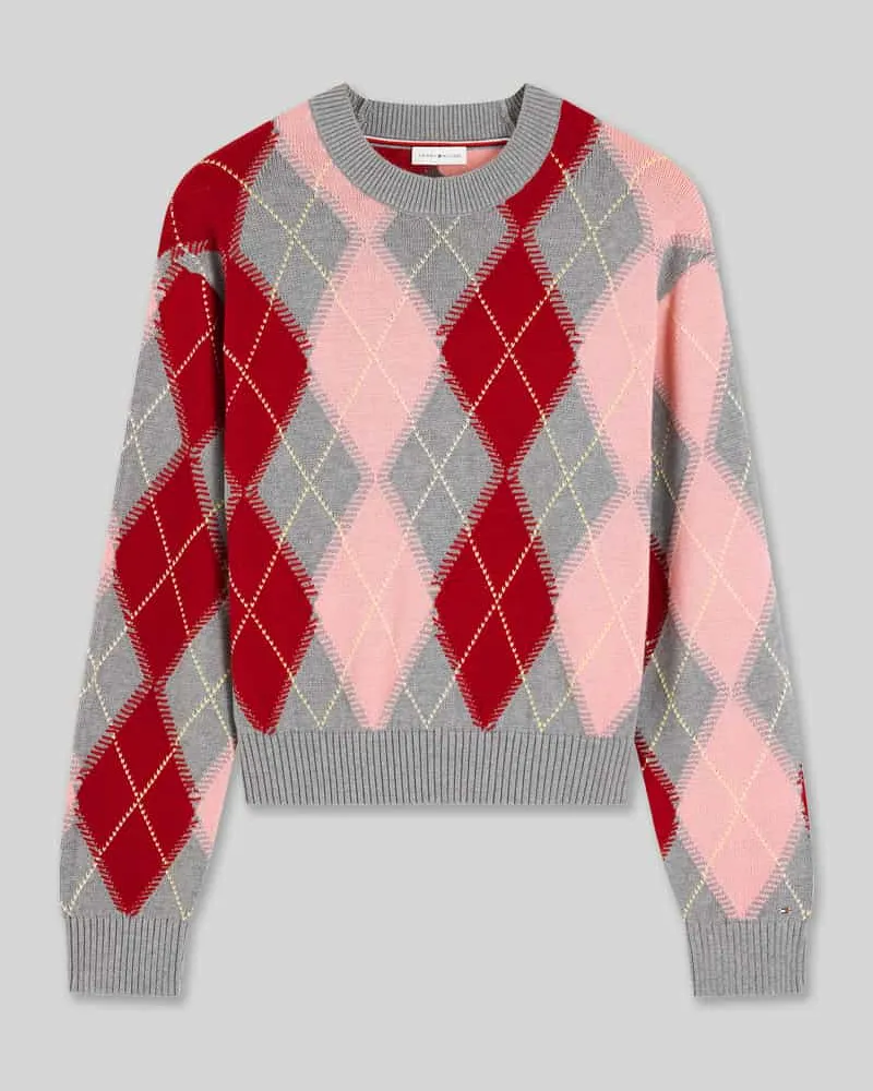 Tommy Hilfiger Regular Fit Pullover aus reiner Baumwolle Rosa