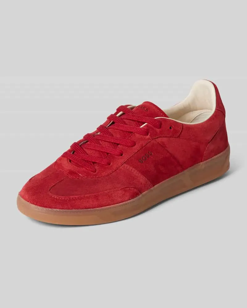 HUGO BOSS Sneaker aus Leder Modell 'Brenta Rot