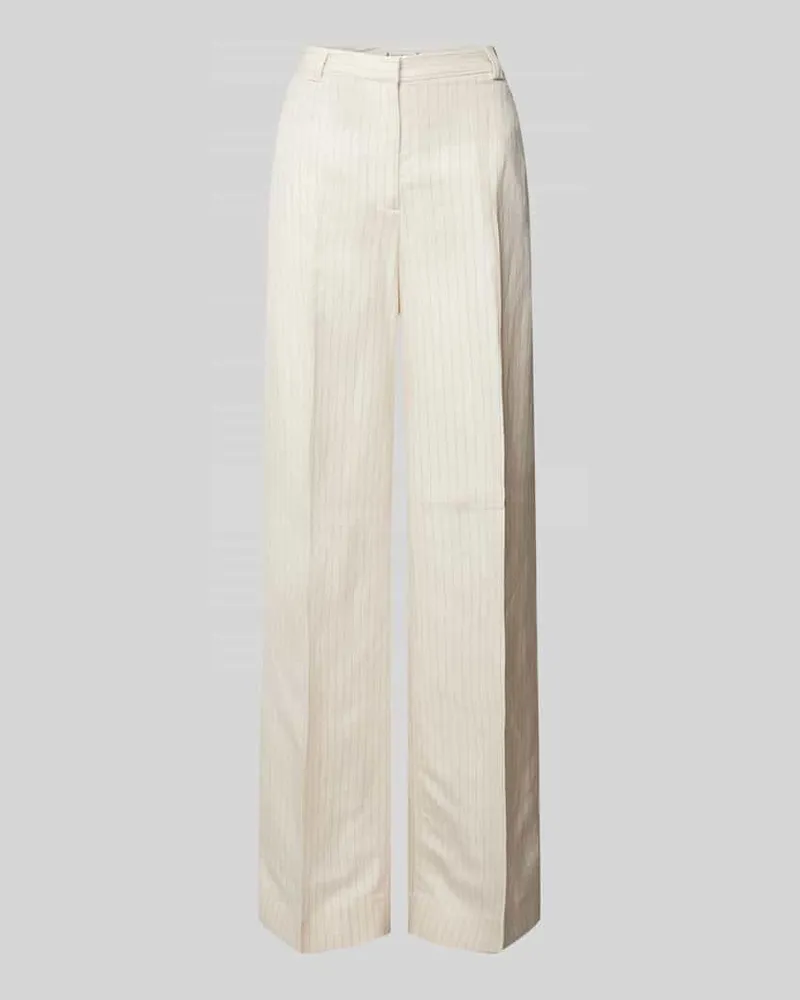 Tommy Hilfiger Wide Leg Stoffhose mit Bügelfalten Sand