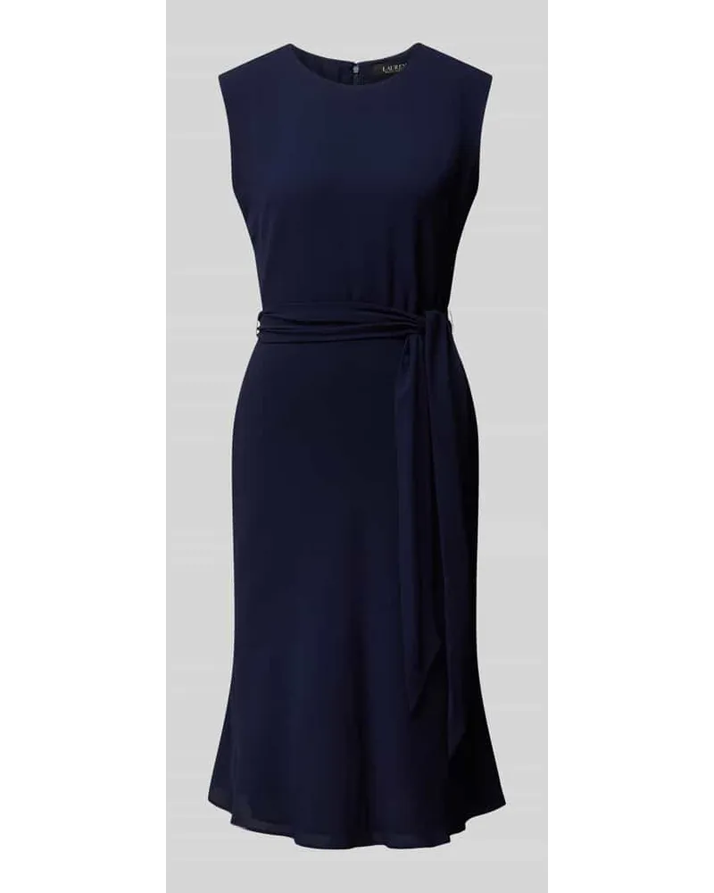 Ralph Lauren Knielanges Kleid mit Strukturmuster Modell 'VILODIE Marine