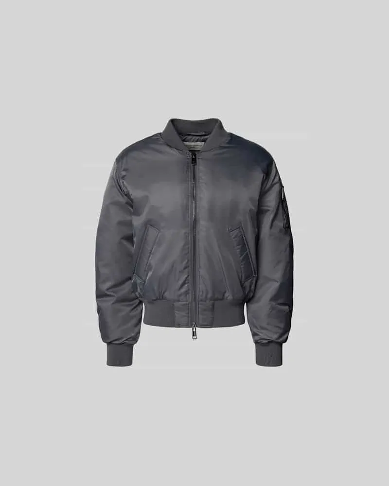Officine Generale Bomberjacke mit Eingrifftaschen Anthrazit