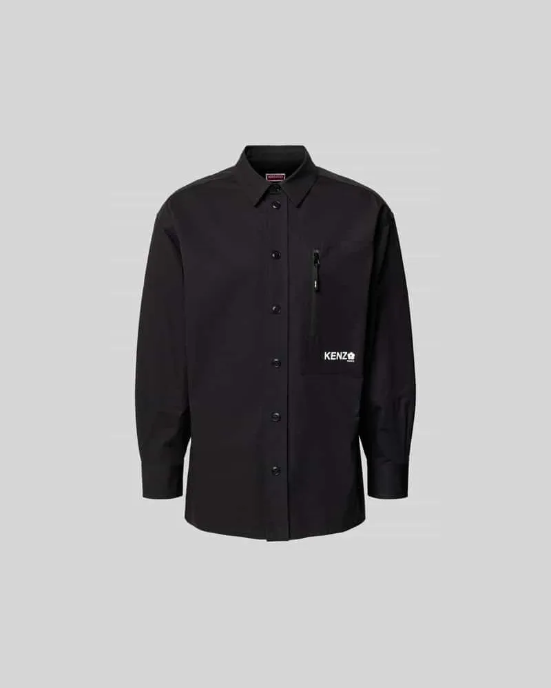 Kenzo Freizeithemd mit Knopfleiste Black