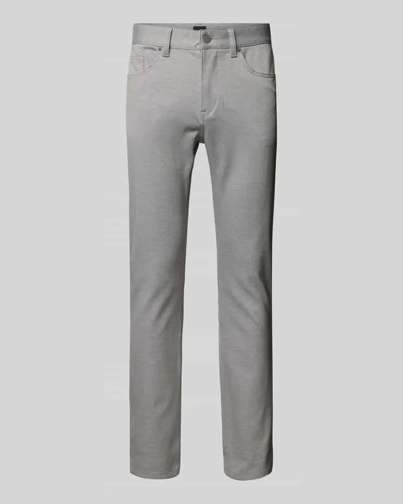 HUGO BOSS Slim Fit Jeans im 5-Pocket-Design Modell 'DELAWARE Silber