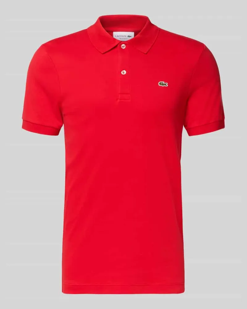 Lacoste Regular Fit Poloshirt aus reiner Baumwolle Rot