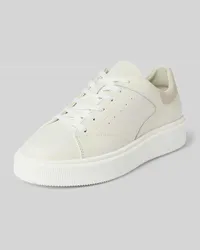 Marc O'Polo Ledersneaker mit Label-Prägung Modell 'CORA Offwhite