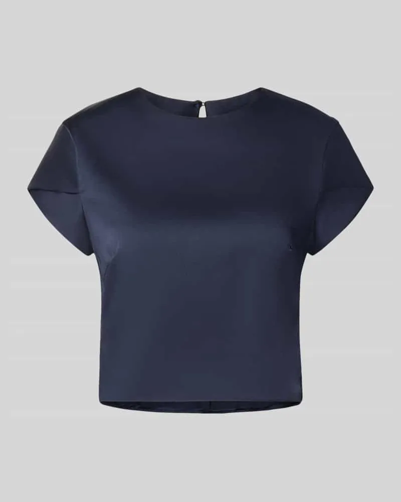 Rinascimento Bluse aus Satin Dunkelblau