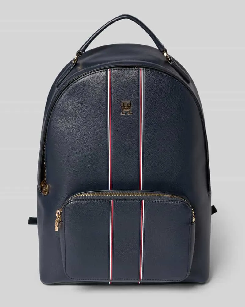 Tommy Hilfiger Rucksack mit Logo Kontraststreifen Dunkelblau