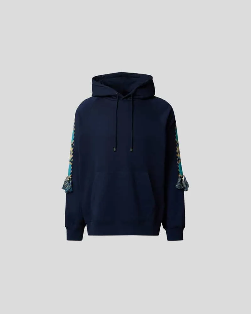 Etro Hoodie mit Zierbesatz Blau