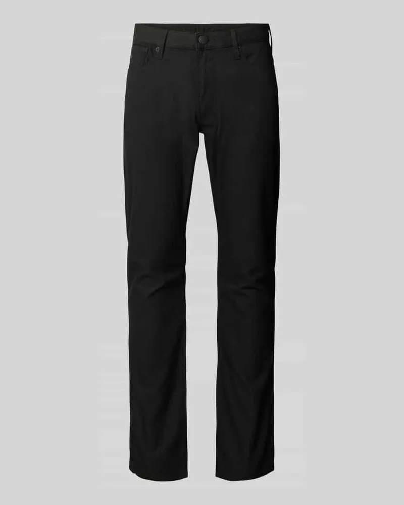 Emporio Armani Regular Fit Hose im 5-Pocket-Design Black