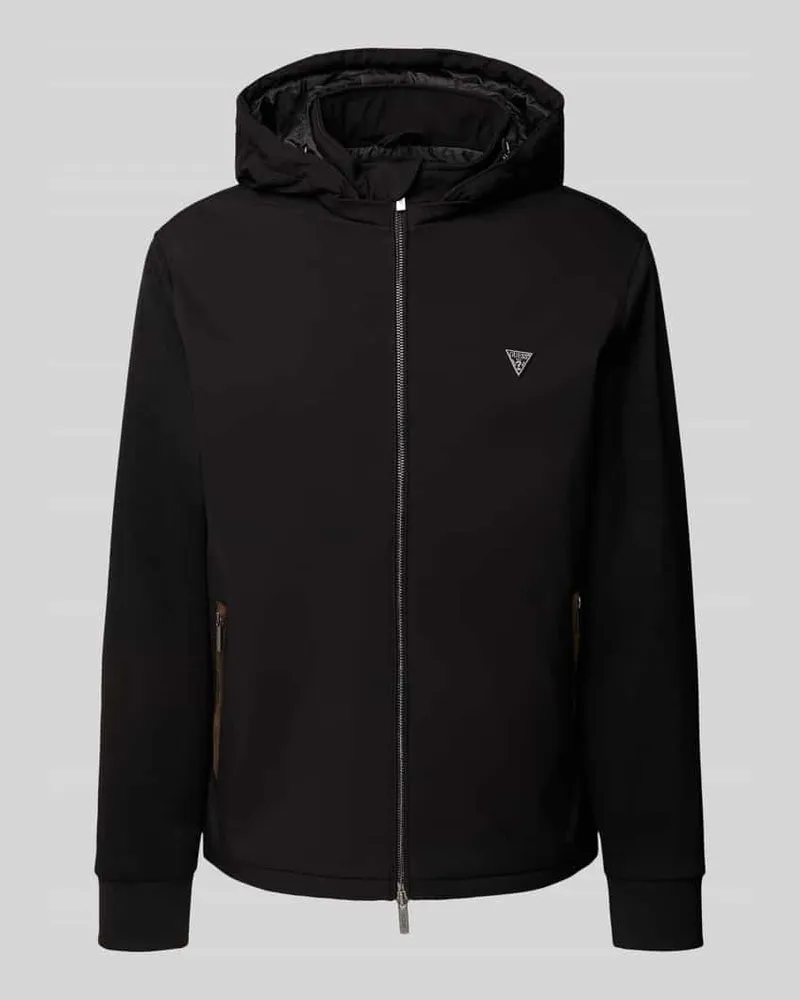 Guess Windbreaker mit Zweiwege-Reißverschluss Black