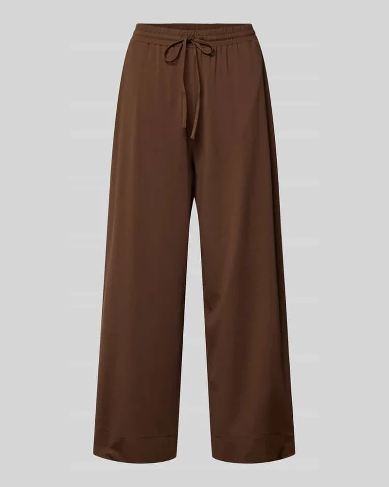 Max Mara Regular Fit Anzughose mit elastischem Bund Modell 'MODICO Dunkelbraun