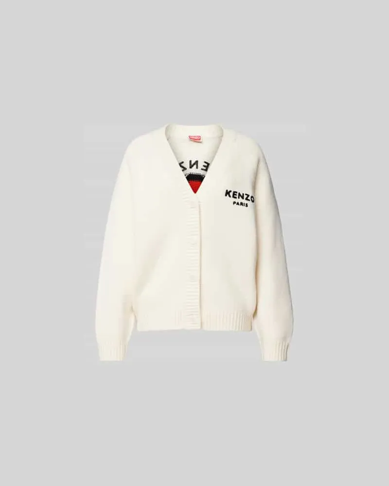 Kenzo Wolljacke aus Woll-Mix Offwhite