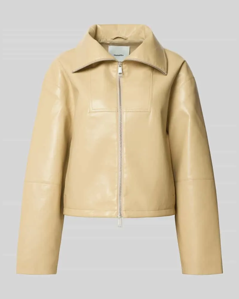 Nanushka Jacke mit Stehkragen Beige