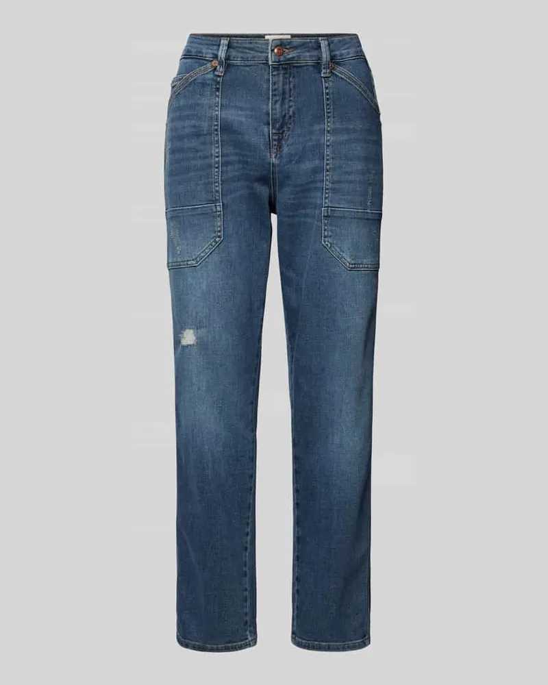 MAC Jeans Baggy Fit Jeans im 5-Pocket-Design Modell 'Iowa Hellblau
