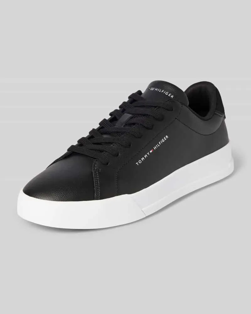 Tommy Hilfiger Low Top Sneaker aus echtem Leder Black