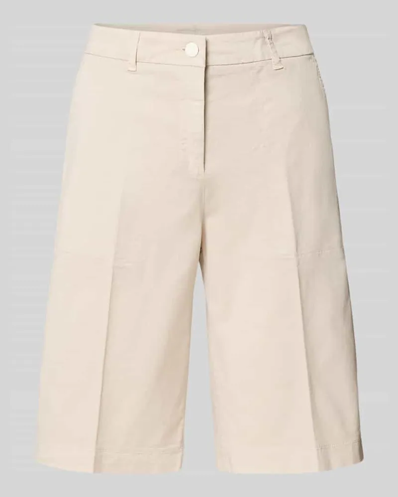 Cambio Wide Leg Shorts mit Bügelfalten Modell 'STELLA BERM Stein
