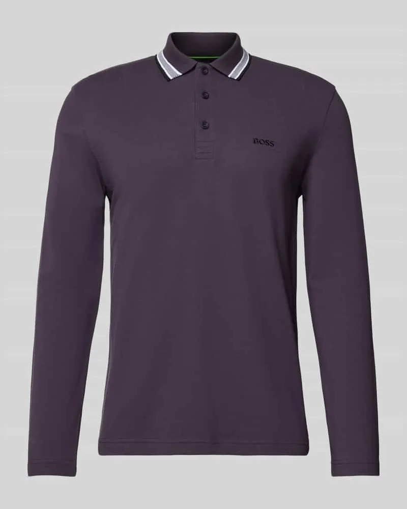 HUGO BOSS Regular Fit Poloshirt aus reiner Baumwolle Purple