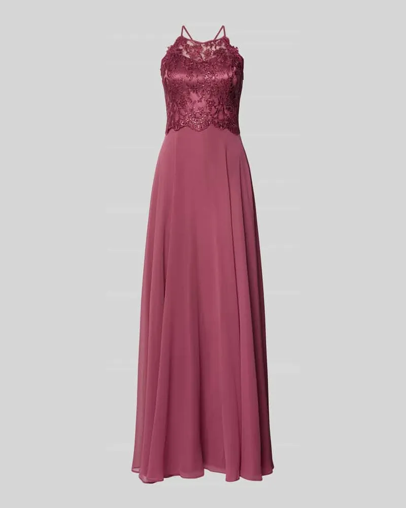 Vera Mont Abendkleid mit Spitze und Cut Out Altrosa