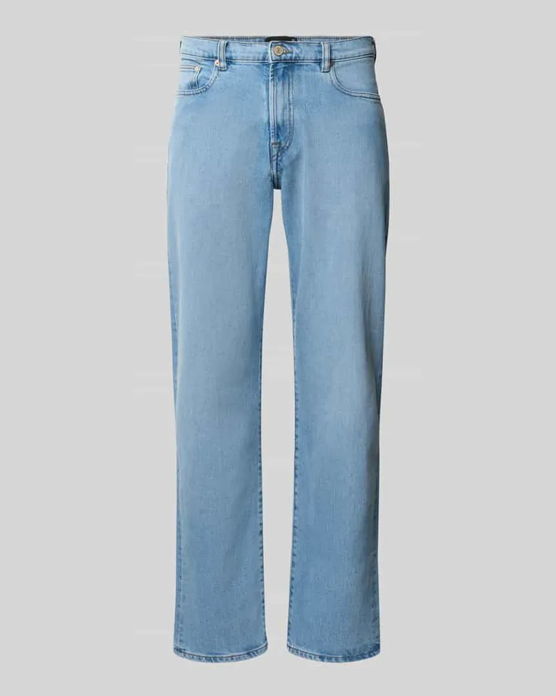 Paul Smith Relaxed Tapered Fit Jeans mit Eingrifftaschen Hellblau