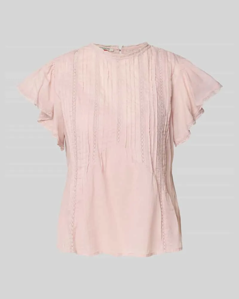 Scotch&Soda Regular Fit Bluse aus reiner Baumwolle mit Lochmuster Hellrosa
