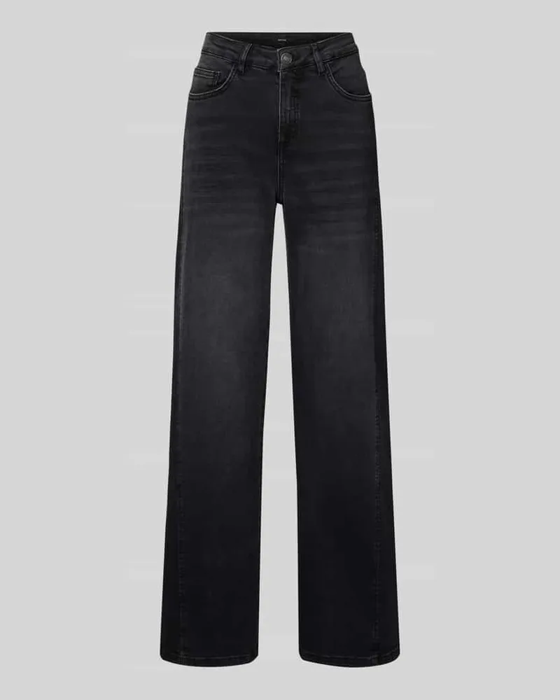 OPUS Wide Leg Jeans mit 5-Pocket-Design Modell 'Miva Dunkelgrau