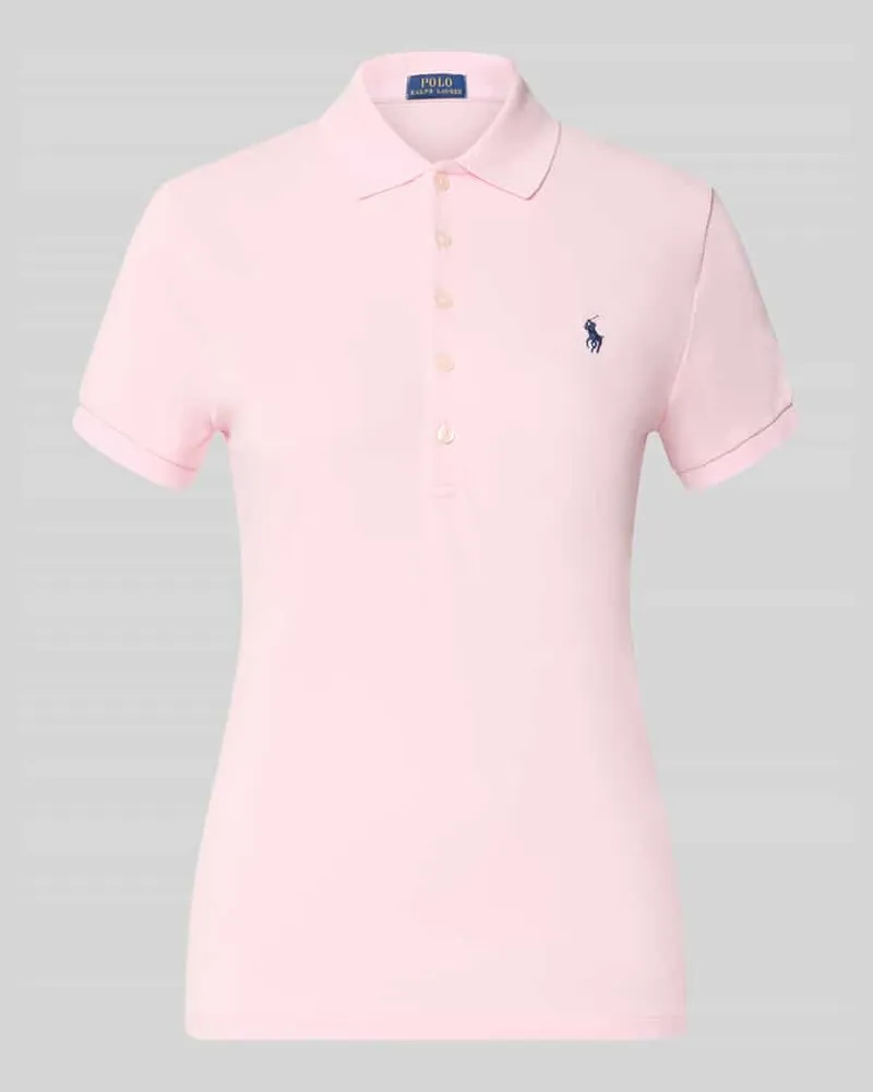 Ralph Lauren Slim Fit Poloshirt aus Baumwoll-Mix Hellrosa