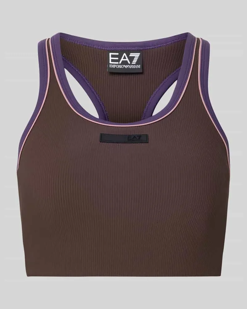 EA7 BH mit Label-Detail Dunkelbraun