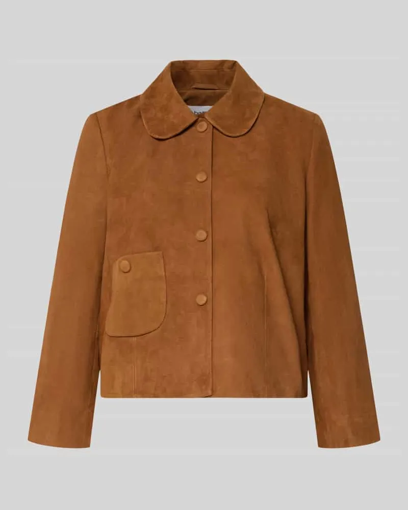 ba&sh Lederjacke mit Umlegekragen Modell 'MILAS Camel