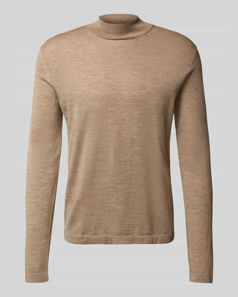 Tiger of Sweden Strickpullover aus Wolle mit Stehkragen Modell 'Tern Beige