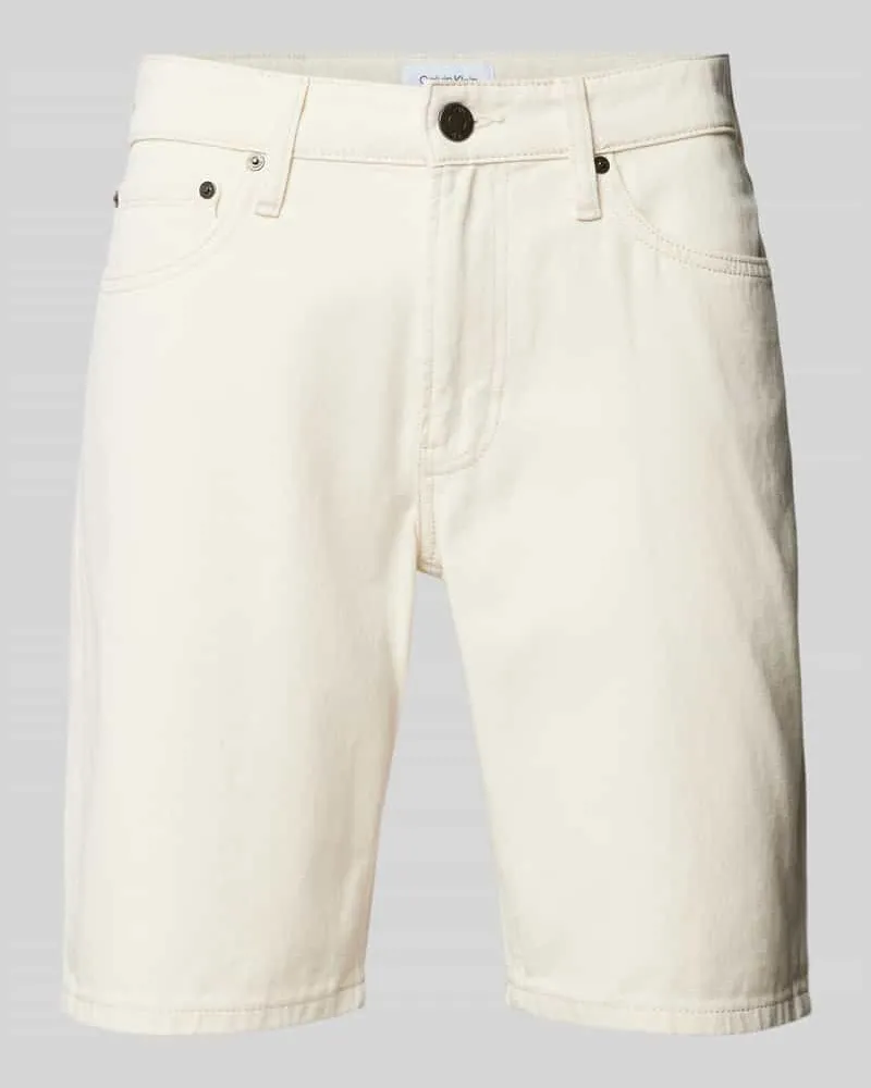 Calvin Klein Jeansshorts im 5-Pocket-Design Offwhite