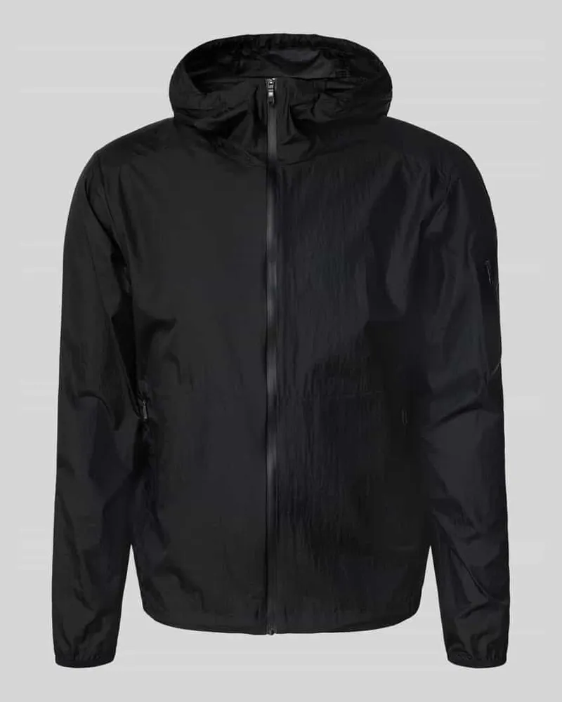 HUGO BOSS Regular Fit Jacke aus leichtem Ripstop Gewebe Black